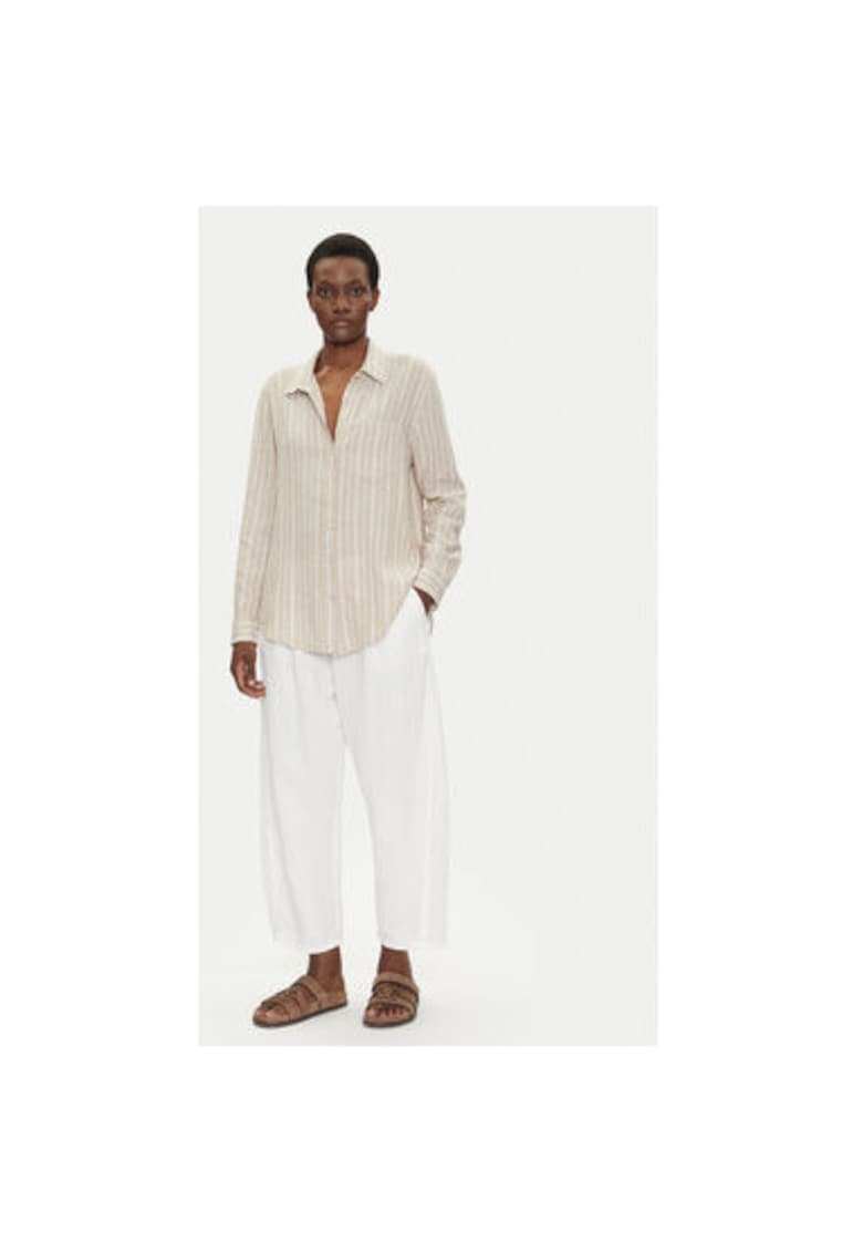 Pantaloni dama  713952-00 - Bumbac - Alb - Alb
