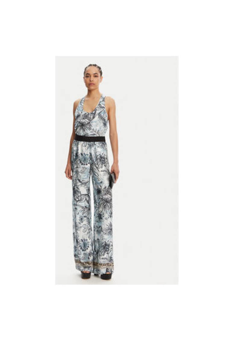Pantaloni dama  78PAA120 NS605 - Viscoza - Albastru - Albastru