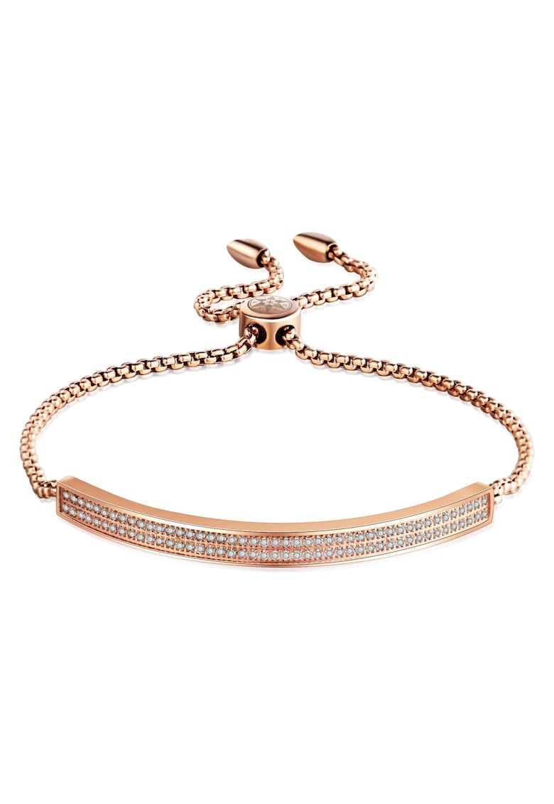 Bratara de otel inoxidabil cu zirconia Adriana - Auriu rose