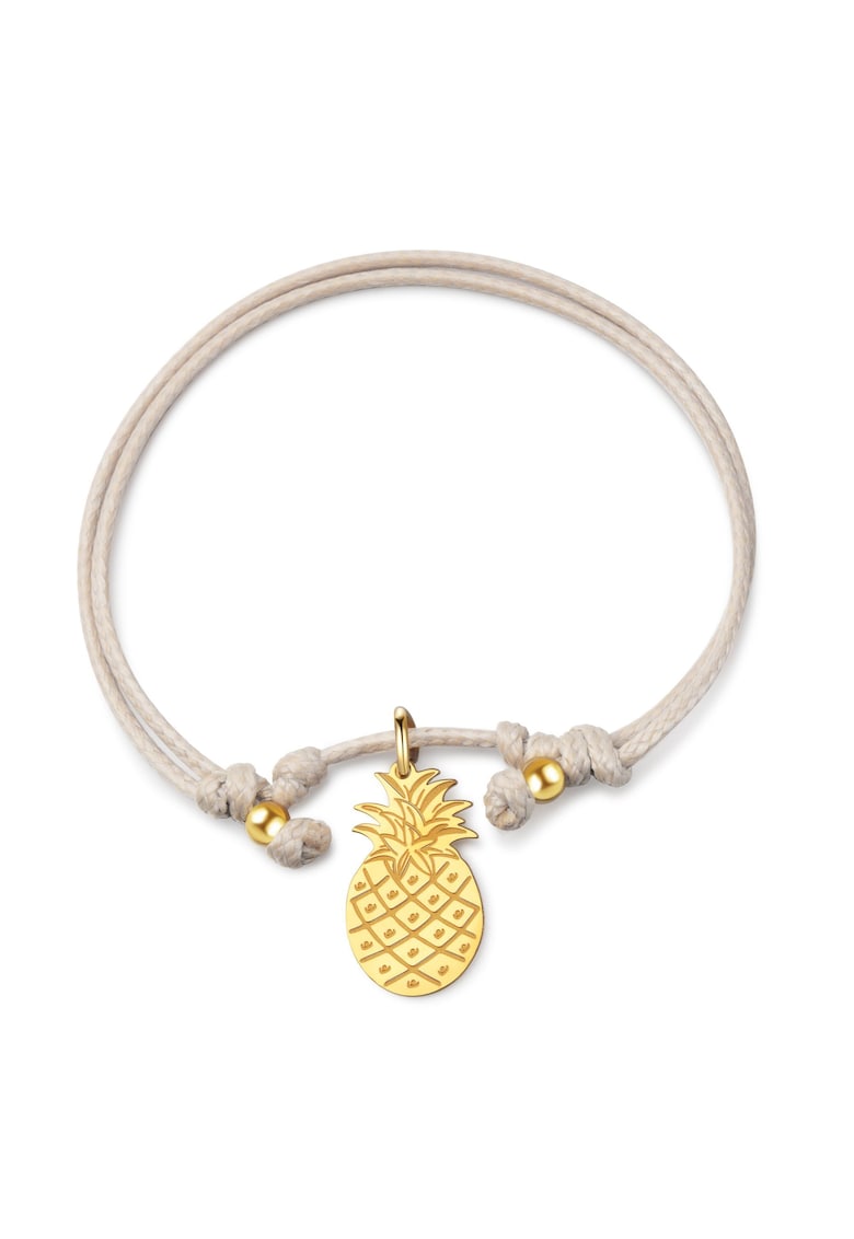 Oferte la Bratara-snur cu talisman ananas Délice - Auriu