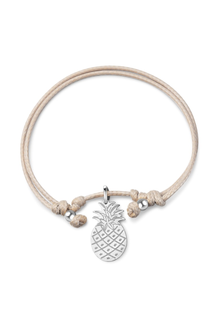 Oferte la Bratara-snur cu talisman ananas Délice - Argintiu