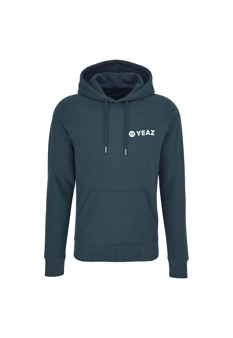 Oferte la Hanorac unisex din amestec de bumbac organic cu imprimeu logo CUSHER 29541 - Albastru