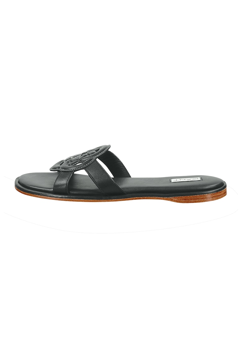Papuci de piele - Negru