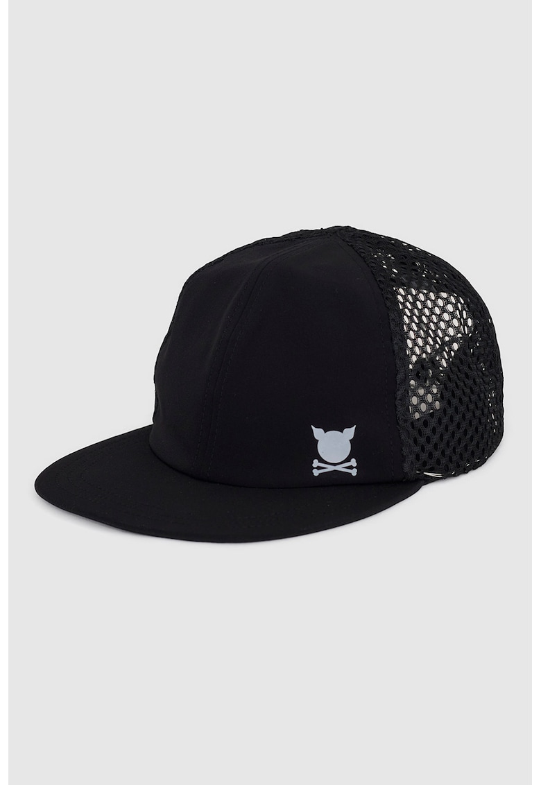 Sapca trucker unisex - Alb/Negru stins