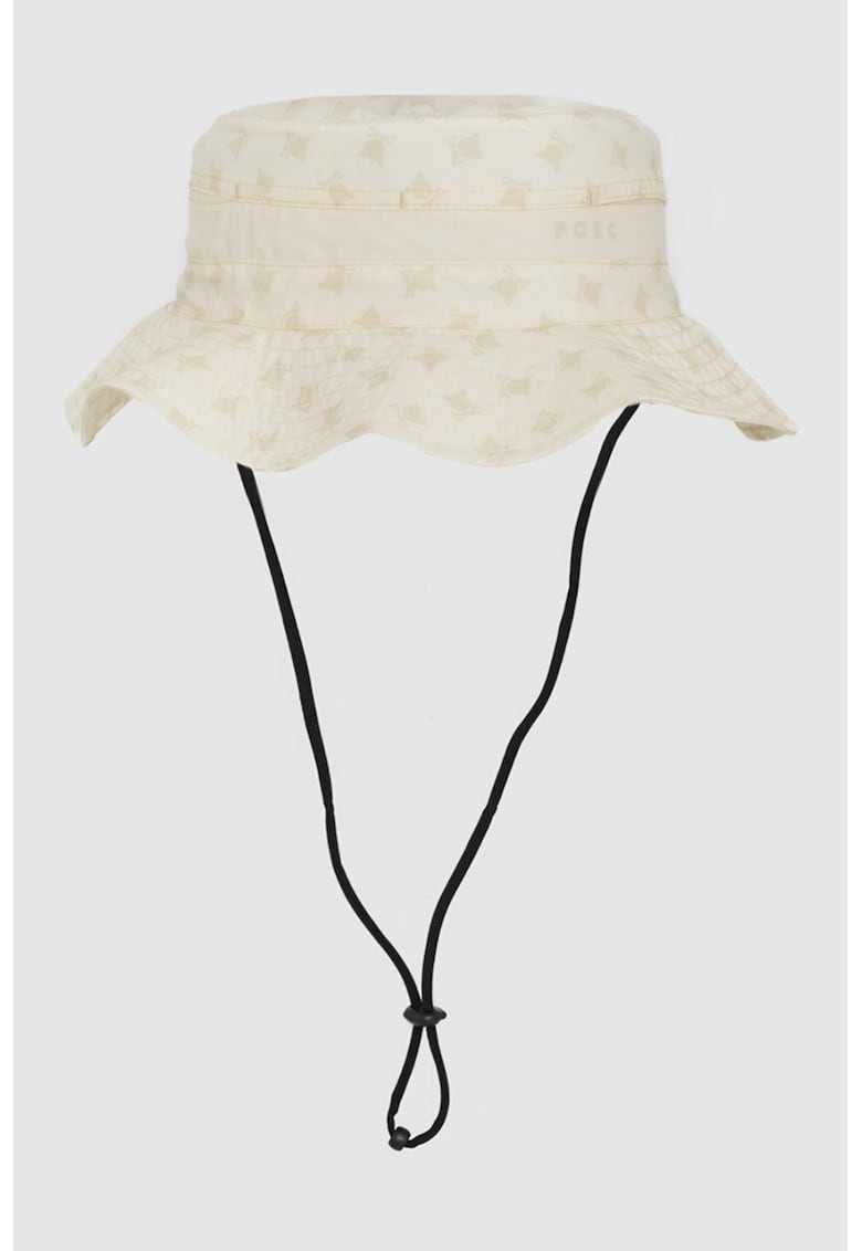 Palarie bucket unisex cu model - Bej deschis