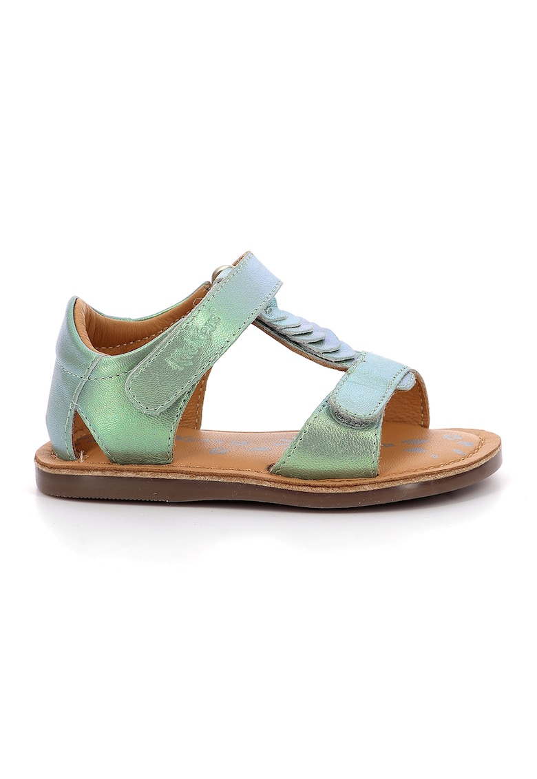 Sandale de piele cu velcro - Verde
