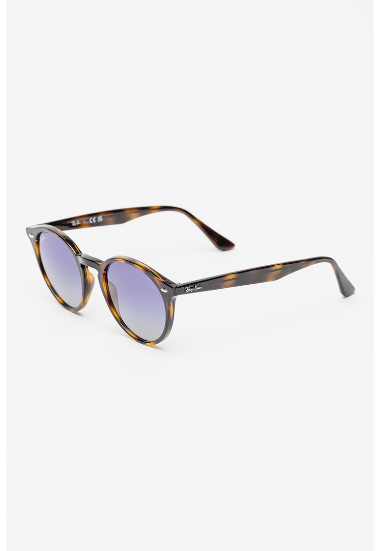 Ochelari de soare cat-eye cu lentile in degrade - Maro inchis/Galben