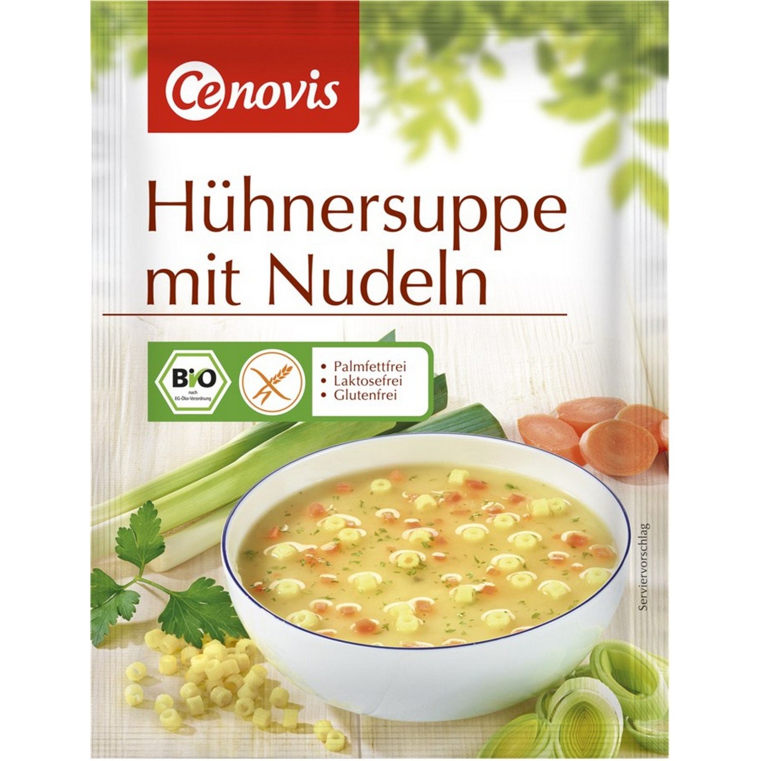 Supa bio de pui cu taitei, 30g cenovis
