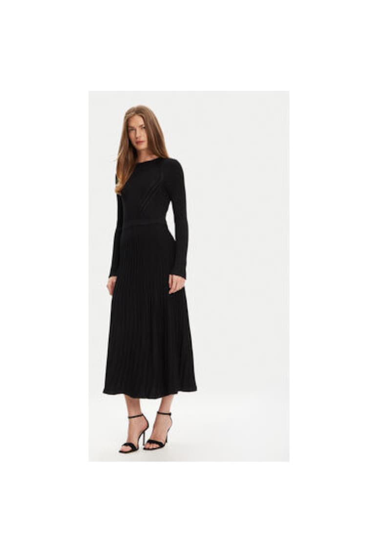 Rochie dama  1QMKDV01W - Viscoza/Poliester - Negru - Negru