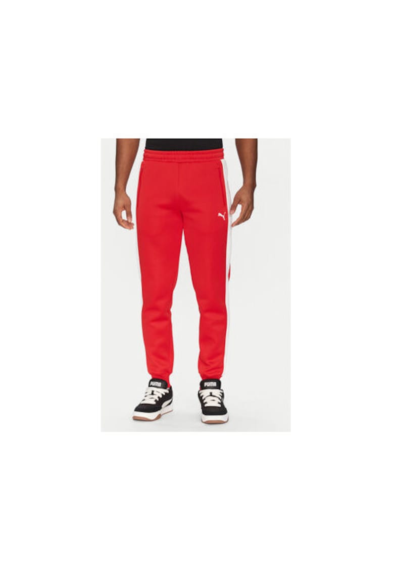 Pantaloni de trening barbati  629588 - Poliester reciclat/Bumbac - Rosu - Rosu