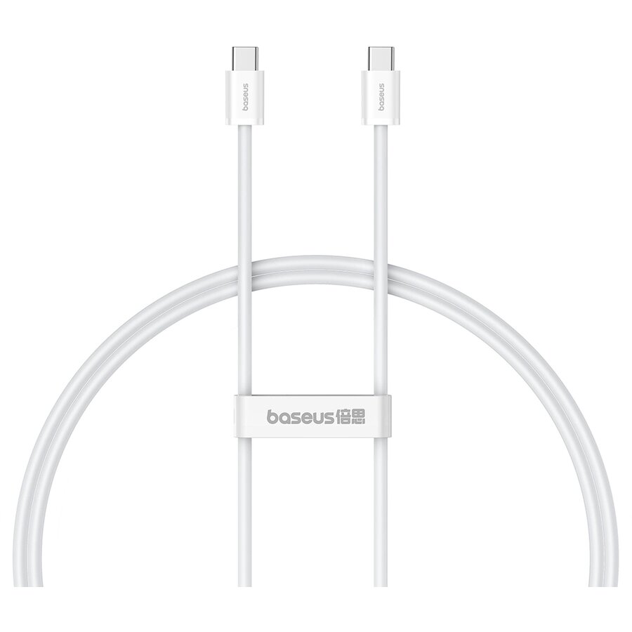 Cablu de date Superior ll, 2x USB-C, 30W, 1m, Alb