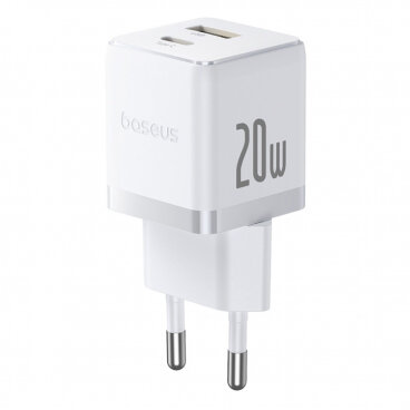 Incarcator Retea Palm 20W 3A 1 x USB-A - 1 x USB-C Alb