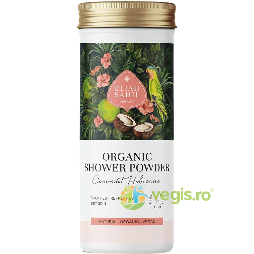Gel de Dus Pudra cu Cocos si Hibiscus Bio 90g