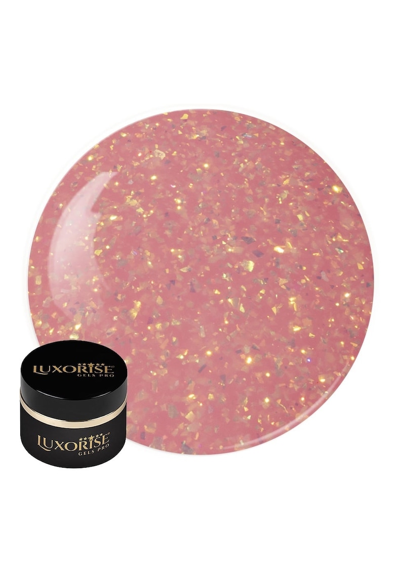 Gel UV Constructie Unghii RevoFlex  15ml - Peach Glitz