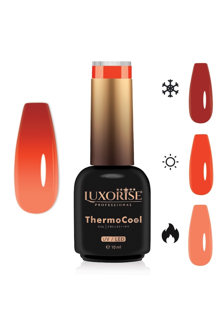 Oja Semipermanenta Termica 3 Culori  ThermoCool - Orange Flip 10ml