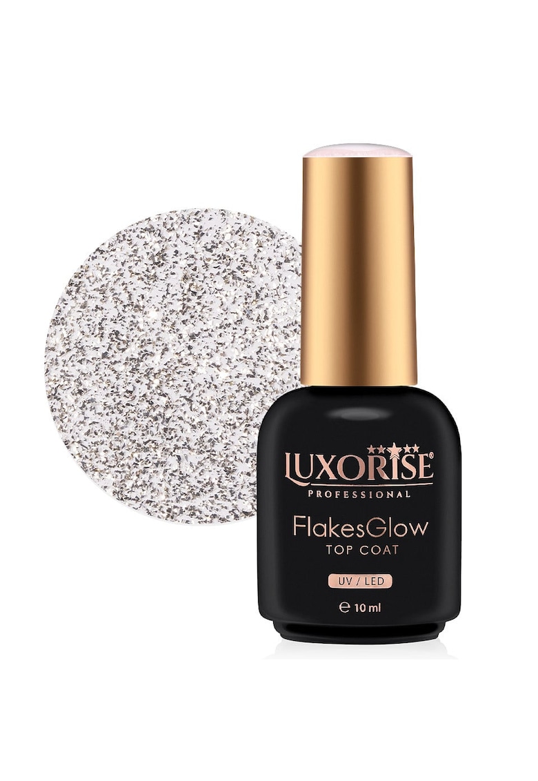 Top Coat  - FlakesGlow Champagne Charm 10ml