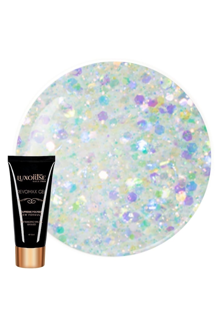 Polygel REVOMAX GEL  Lime Glitter - 15ml
