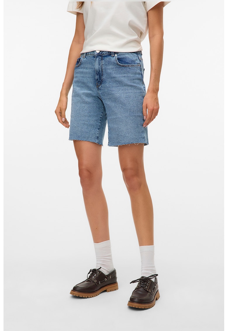 Bermude din denim regular fit - Albastru deschis