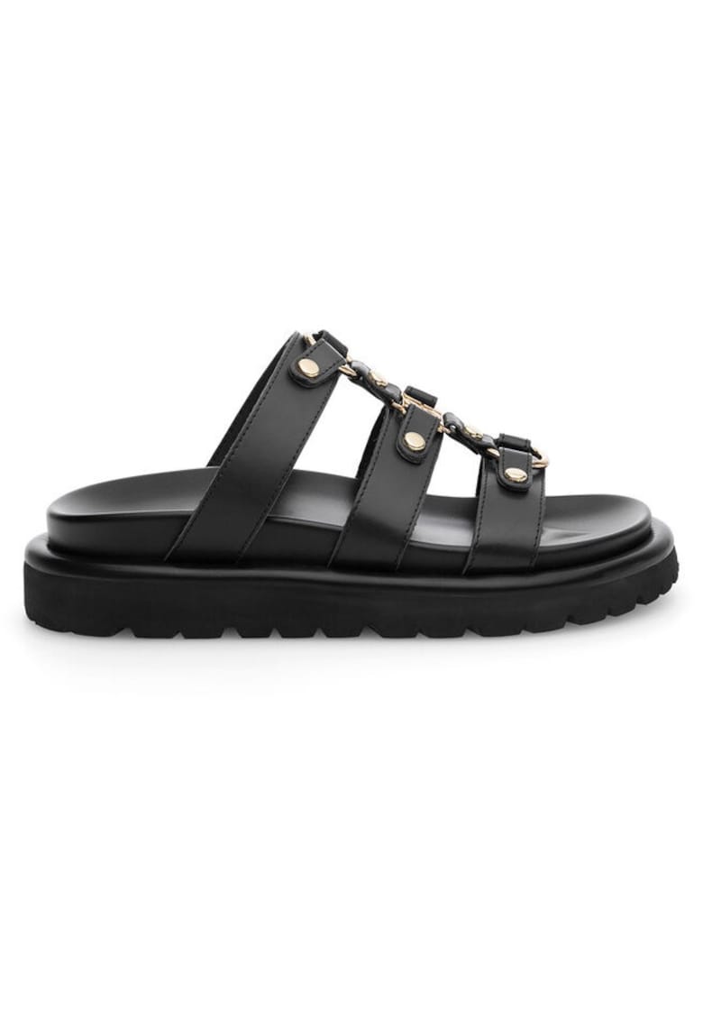 Sandale  din piele naturală pentru femei - Negru