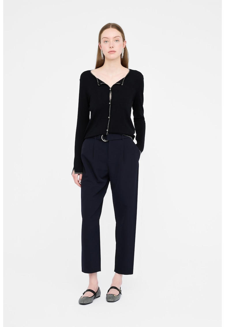Cardigan cu detalii stralucitoare - Negru