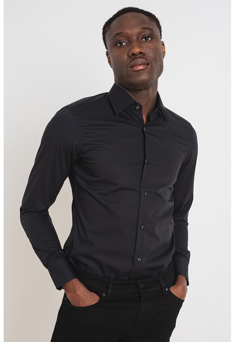 Camasa slim fit Hank Kent - Negru