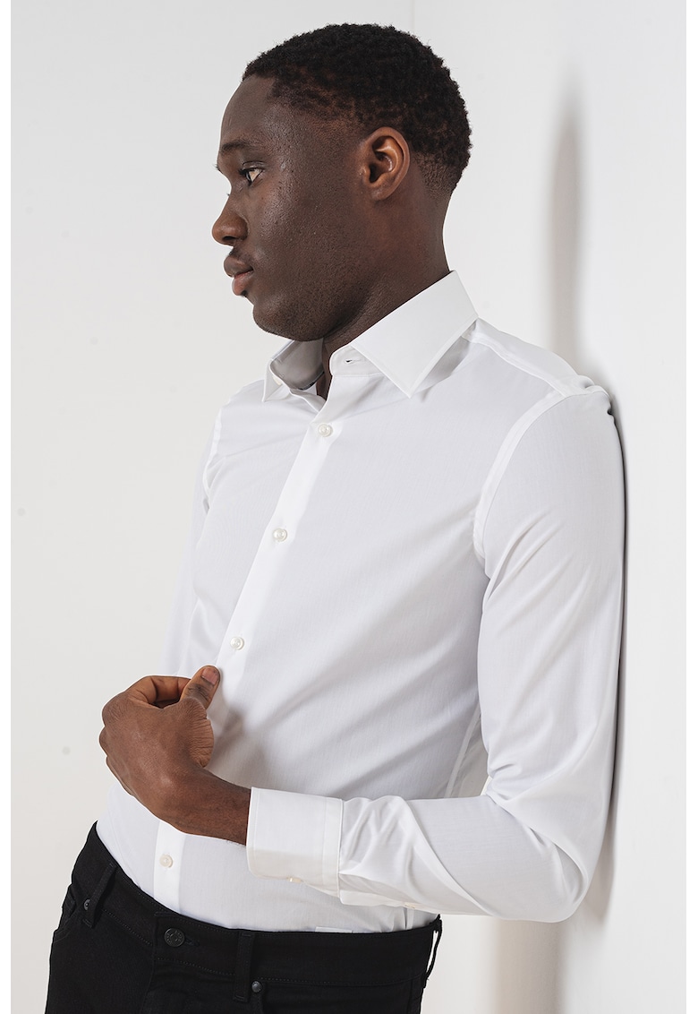 Camasa slim fit Hank Kent - Alb optic