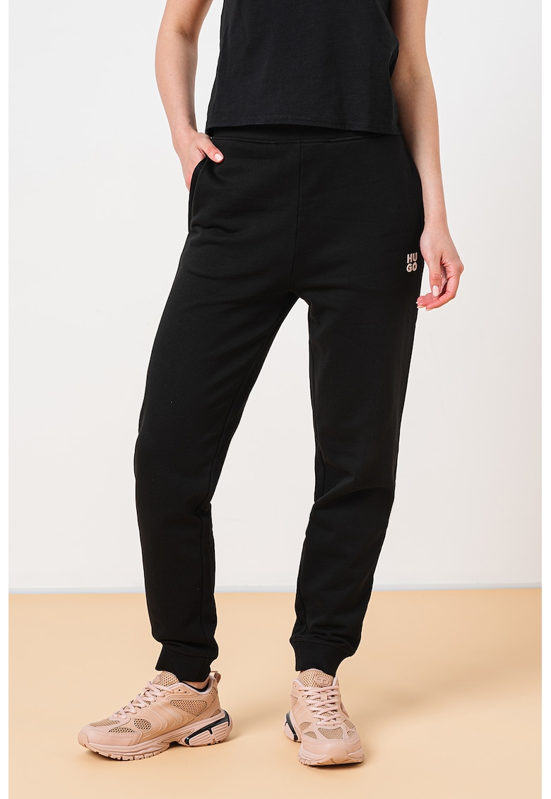 Pantaloni de trening din bumbac Nelfinia - Negru