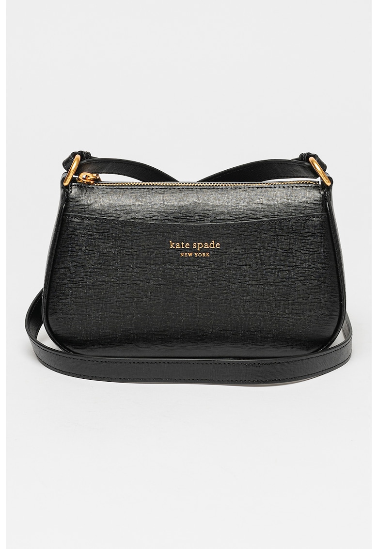 Geanta crossbody de piele Bleecker Saffiano - Negru