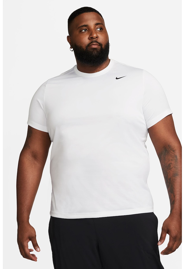 Tricou cu decolteu la baza gatului pentru fitness Legend - Alb optic