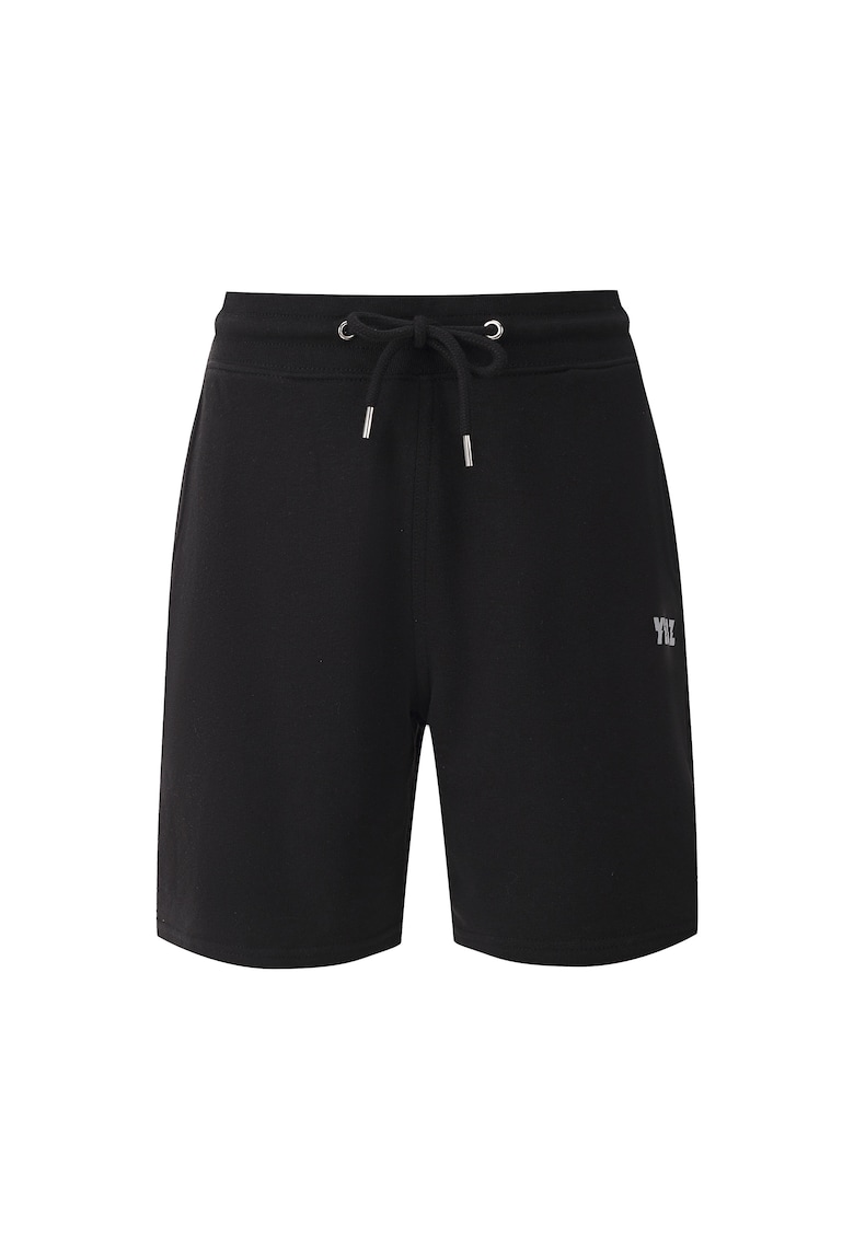 Oferte la Bermude unisex cu snur de ajustare Chax - Negru