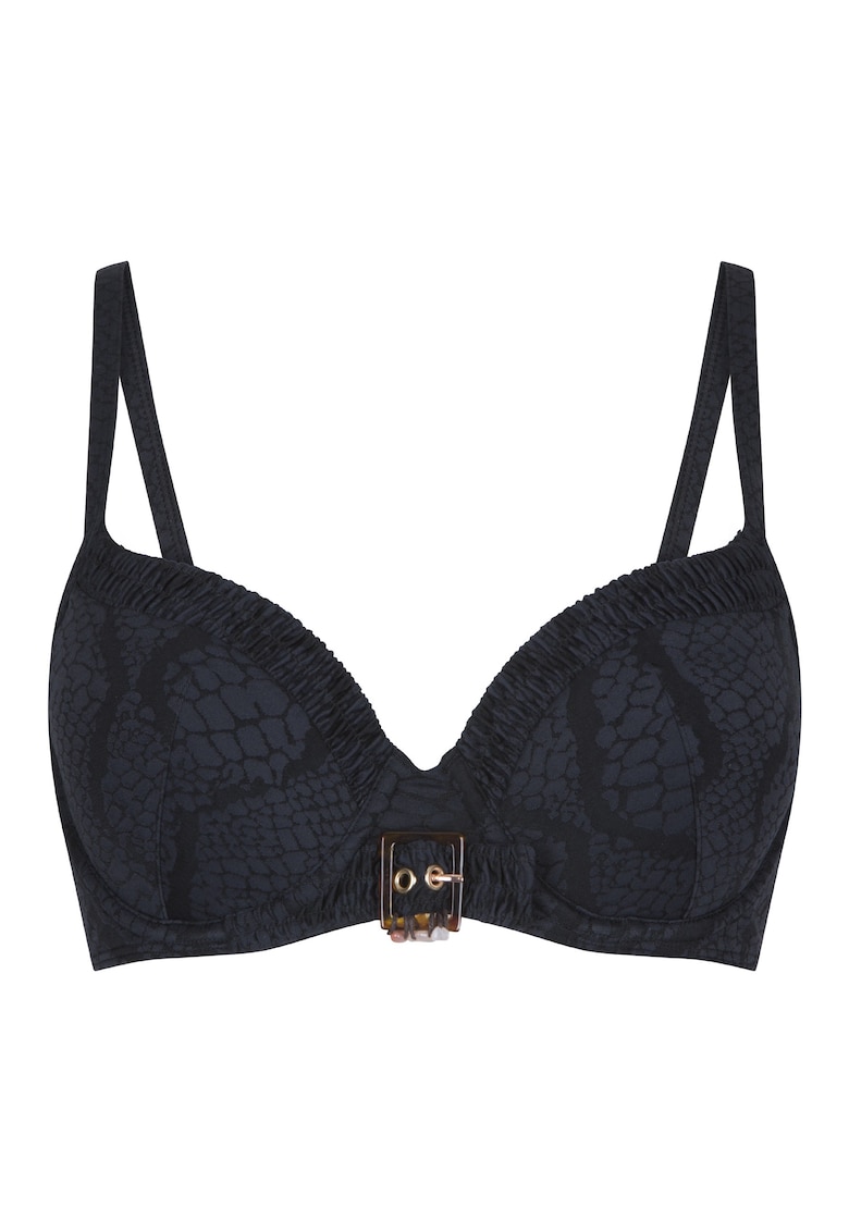 Sutien de baie cu imprimeu - Negru
