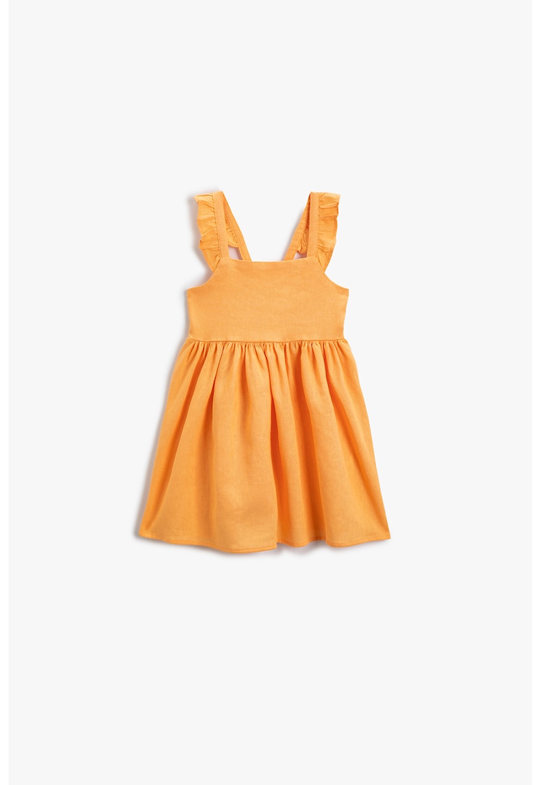 Rochie babydoll cu volane - Portocaliu