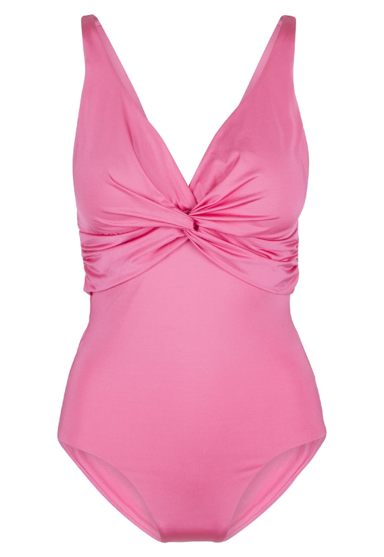 Costum de baie intreg cu detaliu rasucit 31375 - Roz