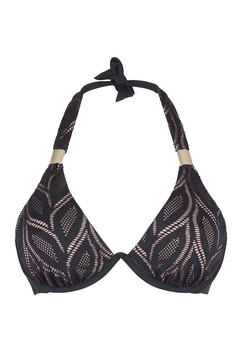 Sutien triunghiular cu sustinere metalica 31483 - Negru