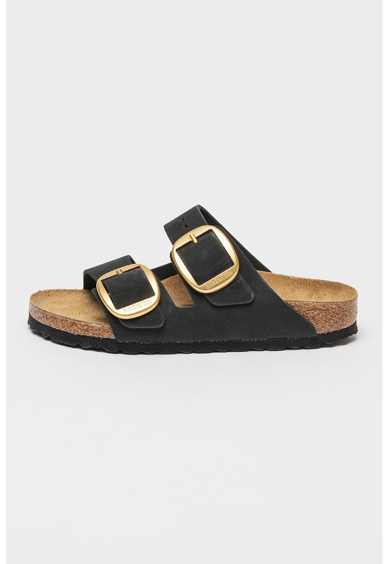 Papuci de piele - Auriu/Negru