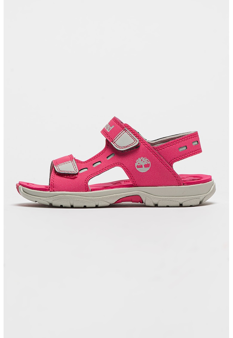 Sandale cu veclro Moss Jump - Gri deschis/Fucsia