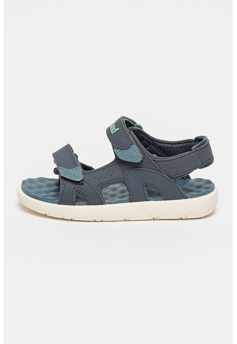 Sandale de piele ecologica cu velcro Perkins Row - Bleumarin