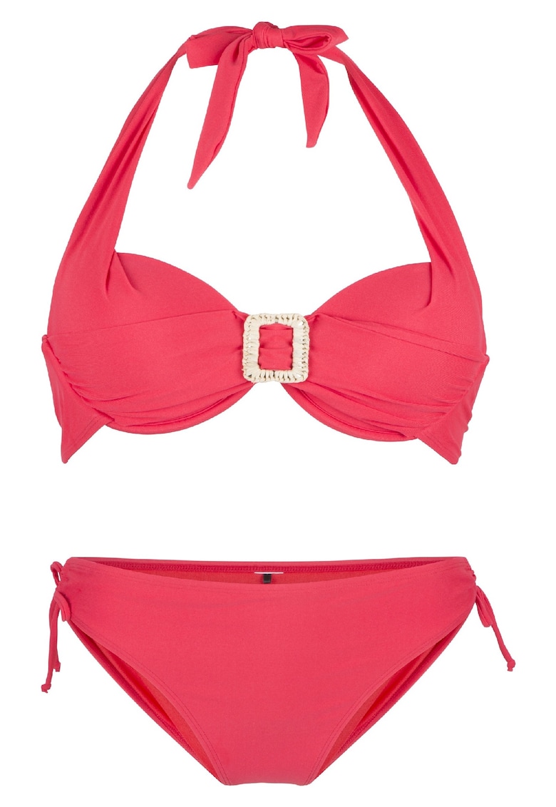 Costum de baie uni din doua piese 31459 - Rosu