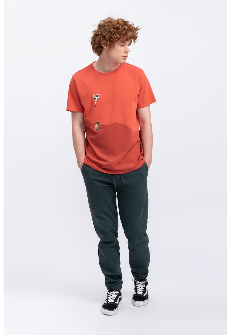 Tricou unisex cu imprimeu grafic - Coral