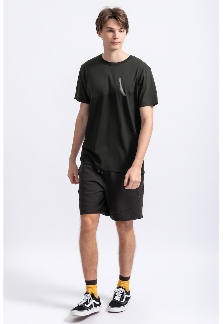 Tricou unisex cu imprimeu grafic - Negru stins