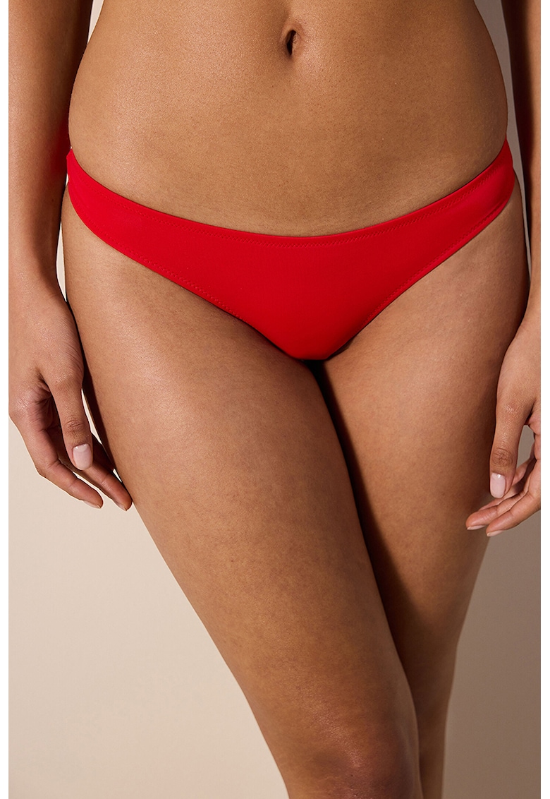 Slip cu model uni - Rosu vermillion