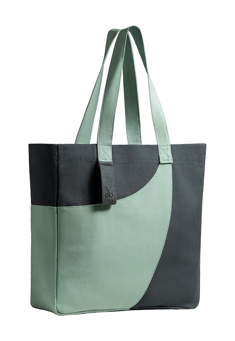 Geanta tote unisex Meclo - Gri antracit/Verde menta