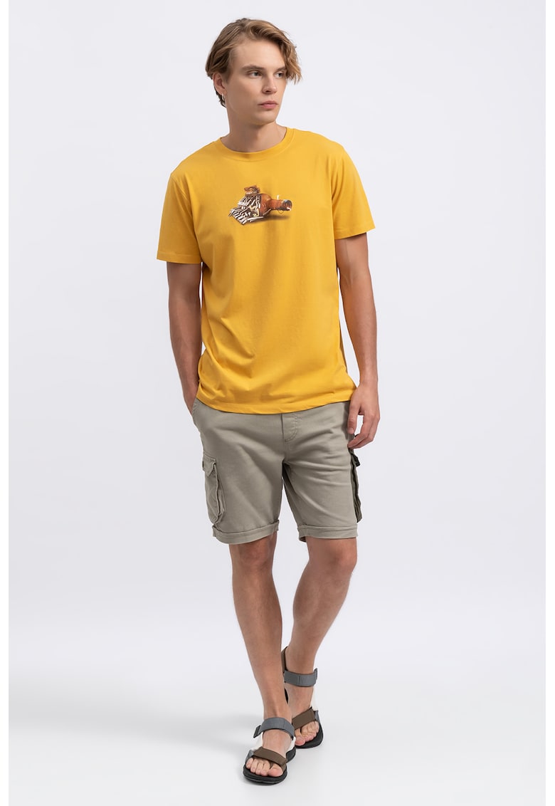 Tricou unisex de bumbac - Galben sofran