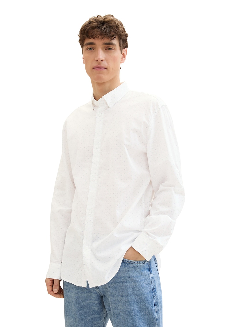Camasa regular fit de bumbac - Bej deschis
