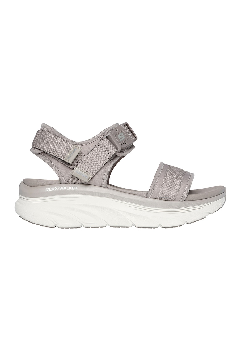 Sandale cu velcro si catarama - Gri cenusiu