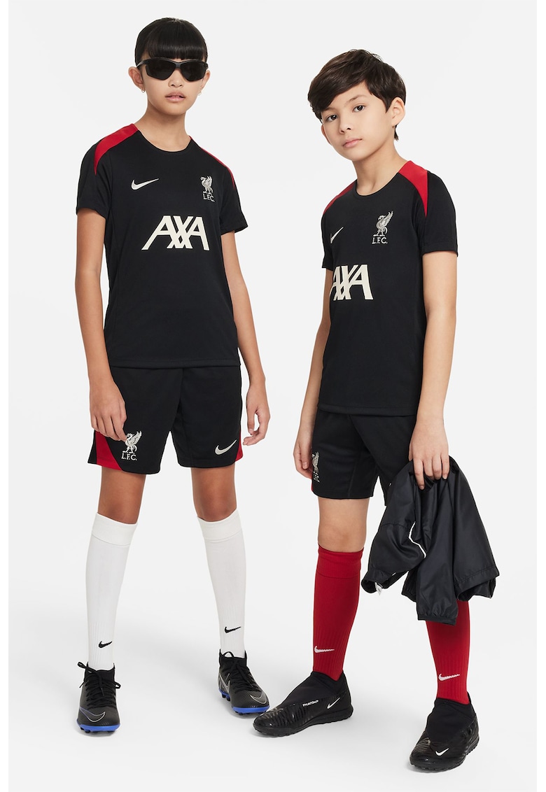Tricou cu detalii logo si garnituri contrastante pentru fotbal LFC - Rosu/Negru