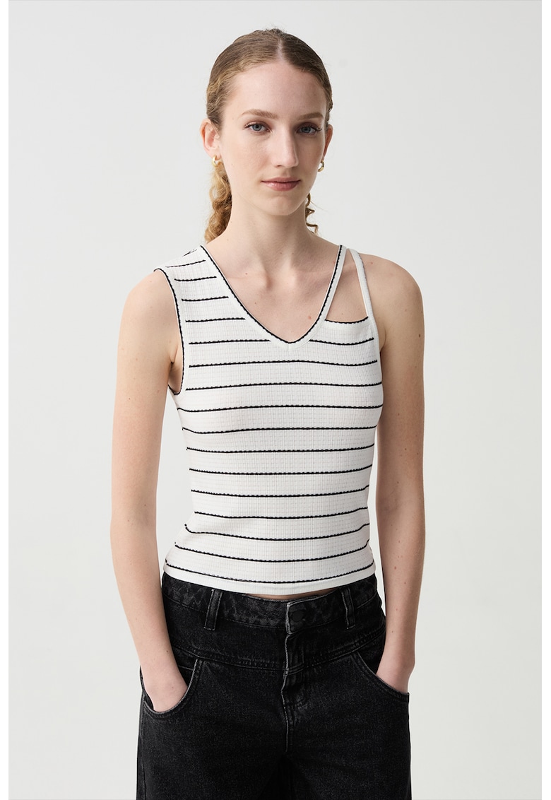 Top in dungi - Negru/Alb murdar