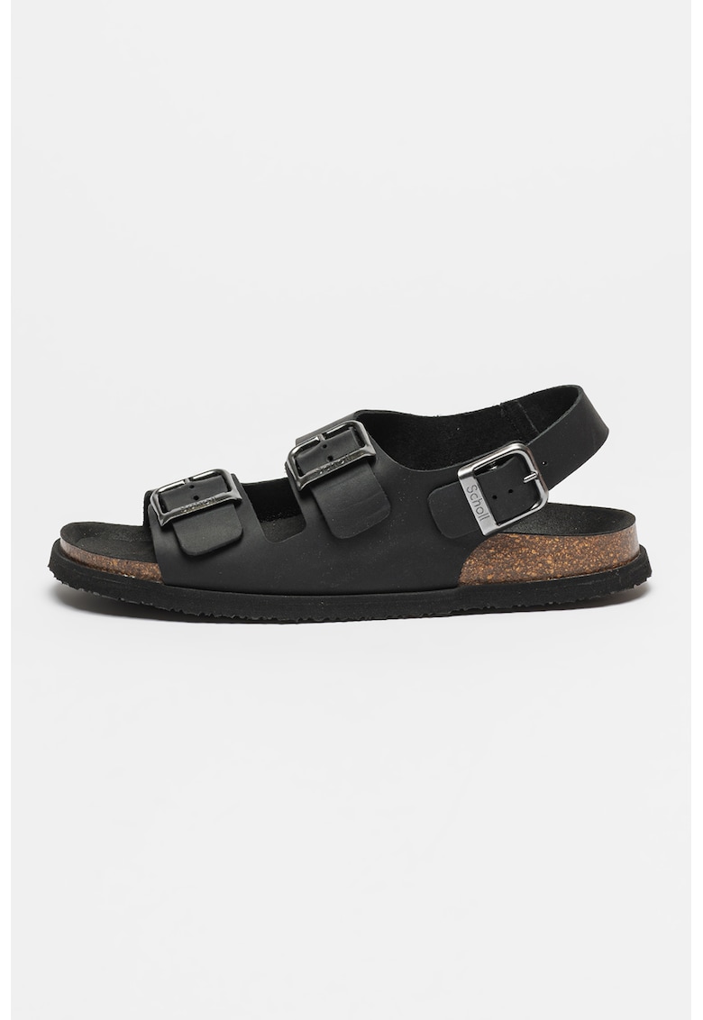 Sandale de piele cu design cu catarama Gaston - Negru