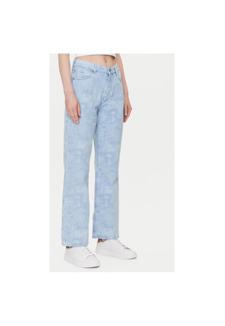 Pantaloni dama  1016002 - Bumbac - Albastru deschis - Albastru deschis