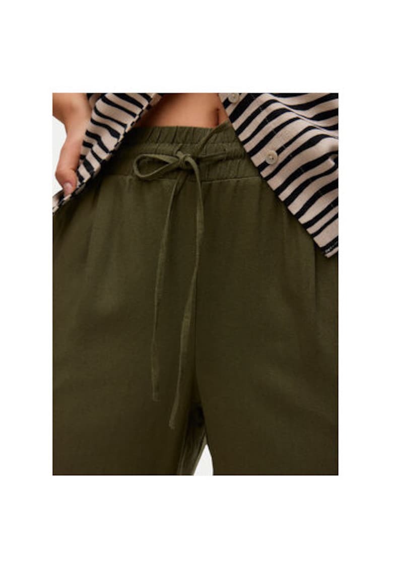 Pantaloni dama  10279691 - Viscoza/In - Verde - Verde